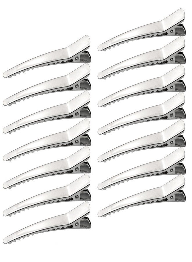 lasenersm 100 Pieces 6CM Silver Metal Alligator Teeth Prongs Clips Hair Pins Hair Bows - Image 2