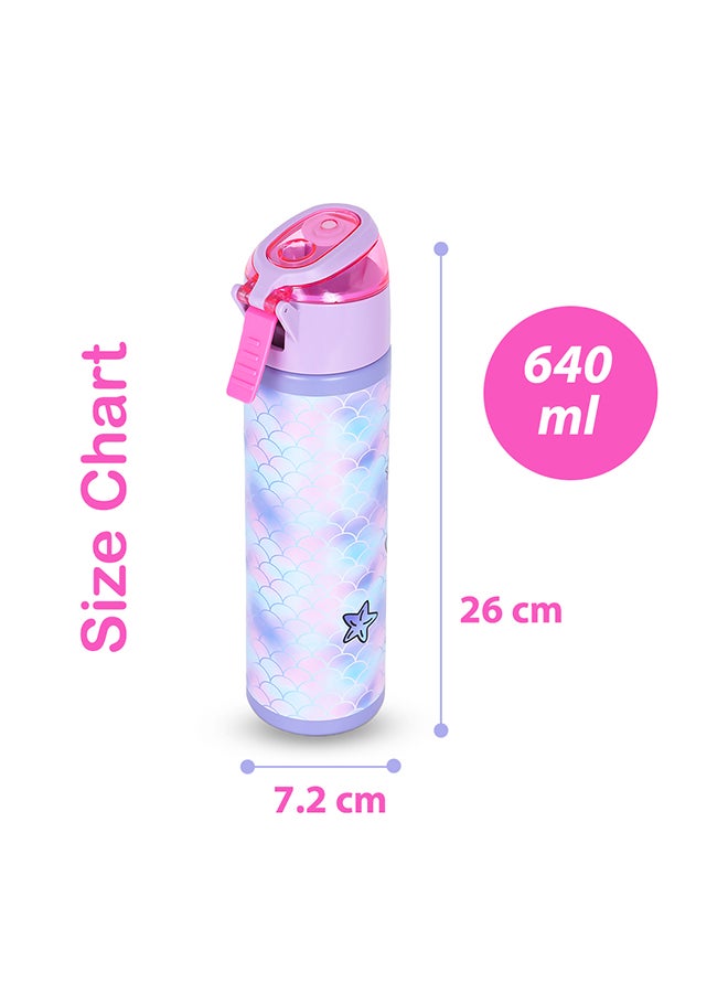 Eazy Kids - Personalized Insulated SS Water Bottle w / Spray Mermaid - 640ml - Image 2