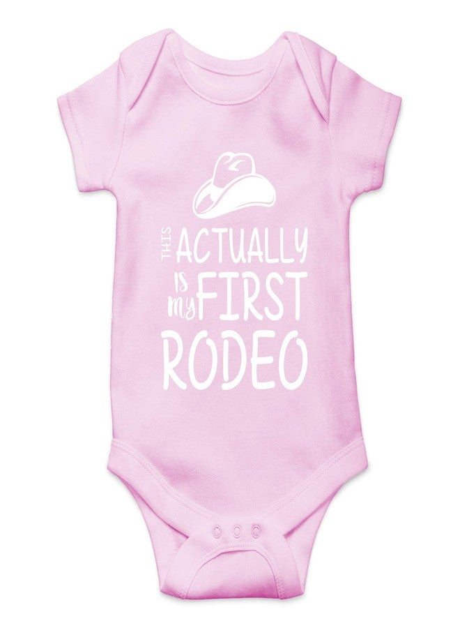 CBTwear This Is My First Rodeo - Baby Clothes - Funny Newborn Bodysuit Outfits for Boys and Girls (Newborn, Pink) - Image 1