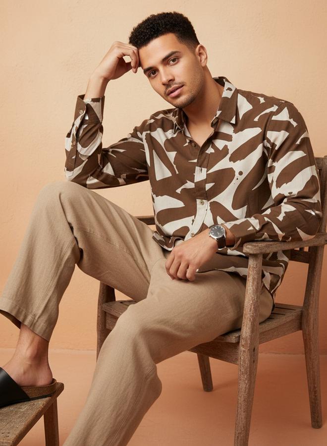 TRULOOM Men Printed Regular Fit Cotton Shirt - Image 5