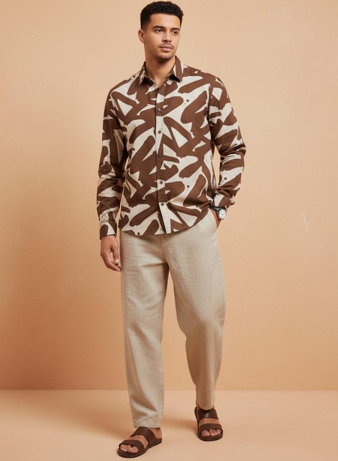 TRULOOM Men Printed Regular Fit Cotton Shirt - Image 2