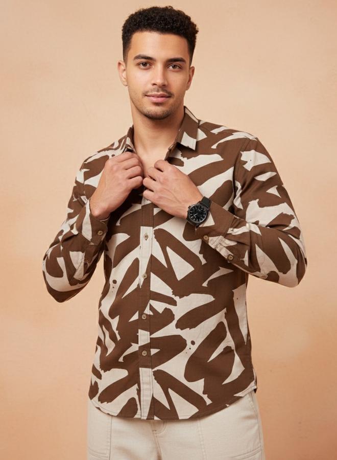 TRULOOM Men Printed Regular Fit Cotton Shirt - Image 1