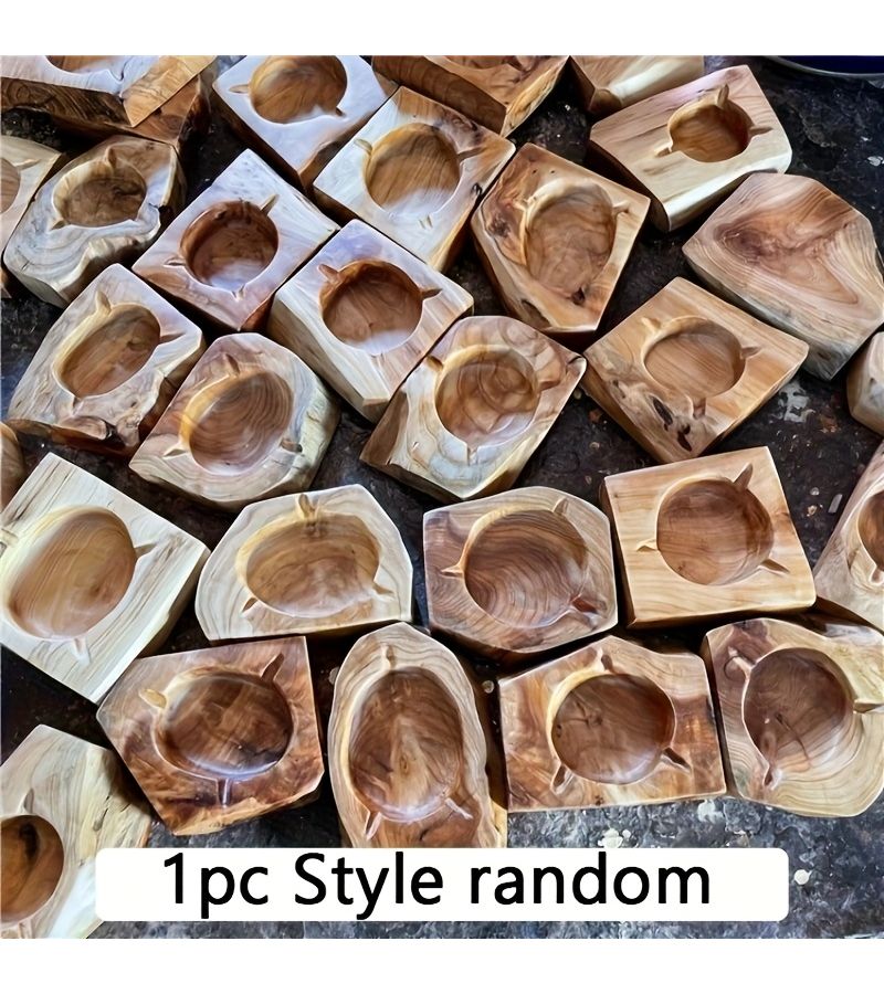 Wooden Ashtray With Random Wood Shape For Living Room Home Decorative Use 1 Piece - Image 2