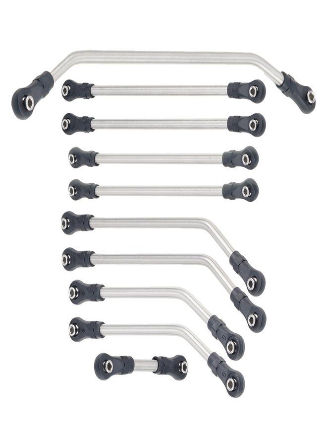 DJX 10PCS Stainless Steel Pull Rod High Clearance Chassis Links Rod Linkage Pull Rods for Axial 1/8 AXP8 Gilamon Trail Buggy Upgrades Parts - Image 5