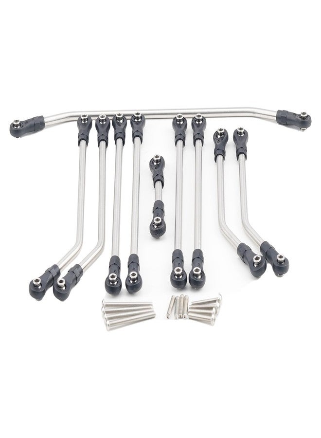 DJX 10PCS Stainless Steel Pull Rod High Clearance Chassis Links Rod Linkage Pull Rods for Axial 1/8 AXP8 Gilamon Trail Buggy Upgrades Parts - Image 2