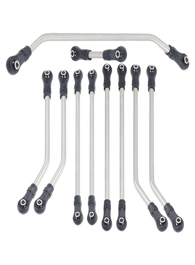 DJX 10PCS Stainless Steel Pull Rod High Clearance Chassis Links Rod Linkage Pull Rods for Axial 1/8 AXP8 Gilamon Trail Buggy Upgrades Parts - Image 1