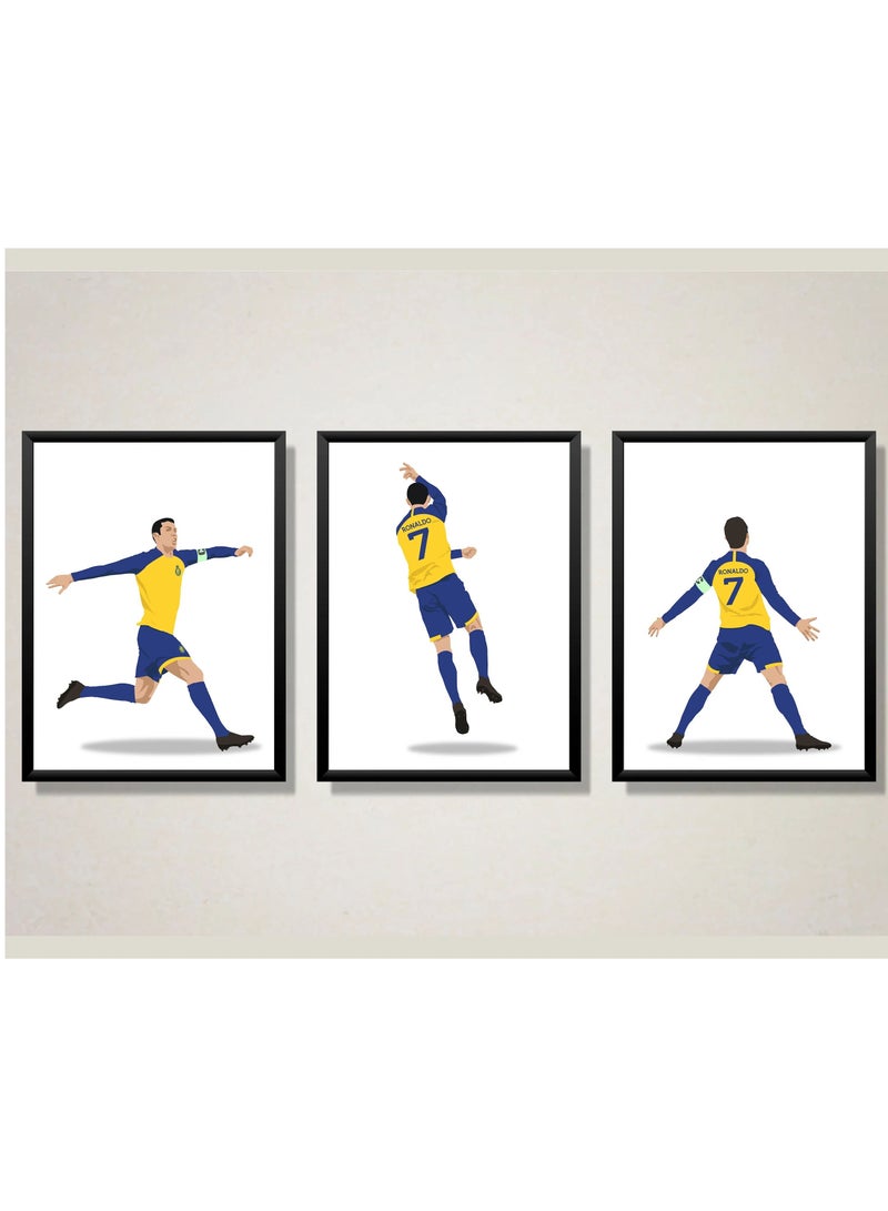 Boomah Accessories set of 3, Cristiano Ronaldo Al-Nassr FC Poster with Frame 21x30cm - Image 1