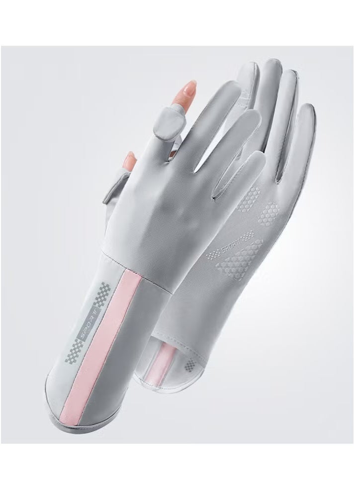 Women's Gloves, Driving Gloves, Non-Slip Sun Protection Summer Uv Protection Long Gloves - Image 1