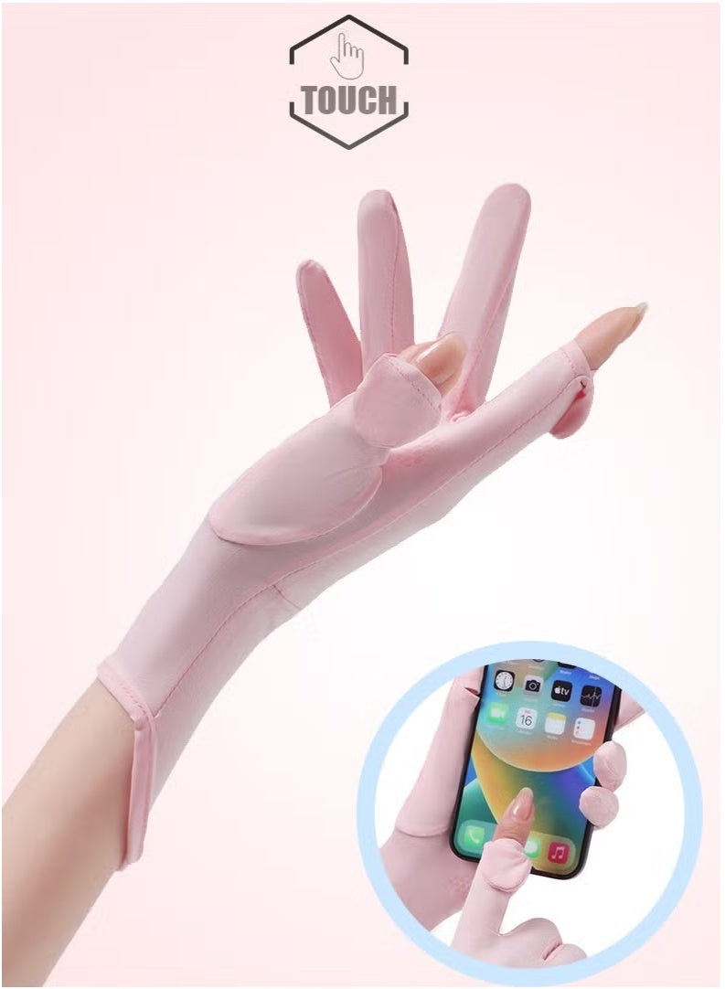 Women's Gloves, Driving Gloves, Non-Slip Sun Protection Summer Uv Protection Long Gloves - Image 4