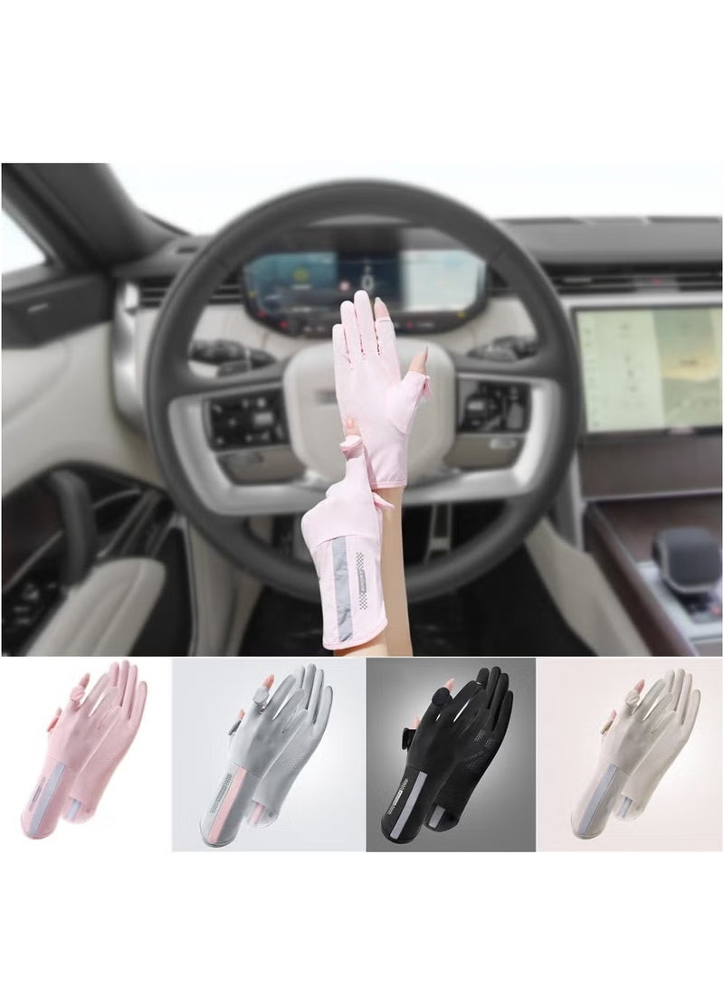 Women's Gloves, Driving Gloves, Non-Slip Sun Protection Summer Uv Protection Long Gloves - Image 2