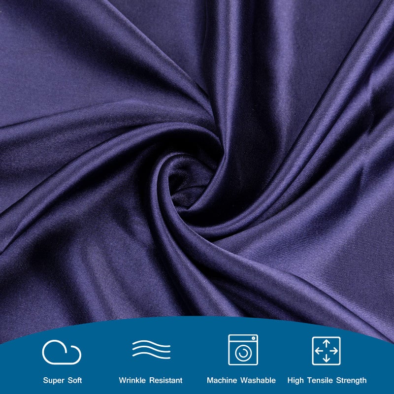 Coldwind Massage Table Cover, Silky Massage Table Sheets(36"W x 77"L x 7"D), Reusable Spa Bed Sheets Salon Table Protective Cover, Satin & Wrinkle-Resistant, Machine Washable, Navy - Image 2