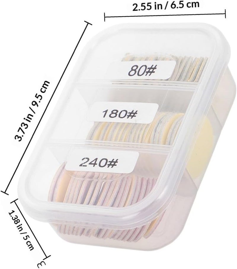 25mm Nail Files for Heels Drill with 80# 180# 240# Grit Sanding Discs Replacement Pads 60pcs Professional Foot File for Callus Removal and Smooth Feet Care - Image 2