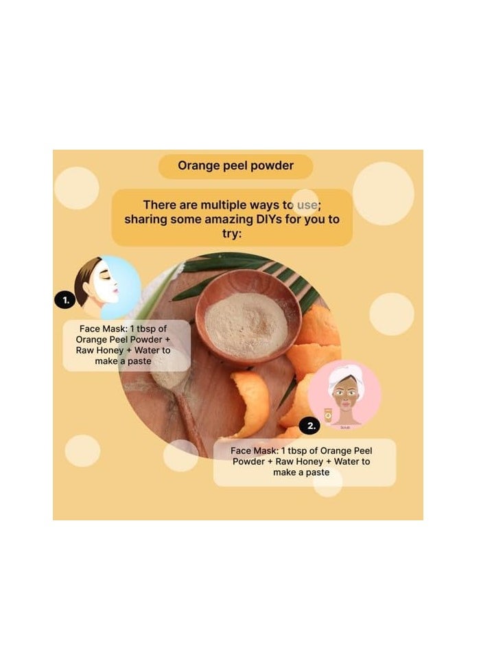 Accessorize Kingdom - Orange Peel Powder for Skin & Hair – 100% Natural & Pure | Brightens Skin, Reduces Dark Spots & Unclogs Pores | Absorbs Excess Oil, Controls Acne & Promotes Healthy Scalp | (250gm) - Image 1