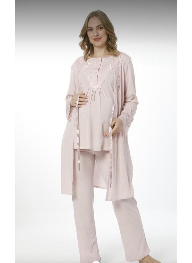 2020 Powder Maternity Pajamas Dressing Gown 3-Piece Set - pzsku/ZB9083F3E6EE933A8E0C3Z/45/_/1725788798/05e371b3-30bf-4473-ab13-d084f087aaf5