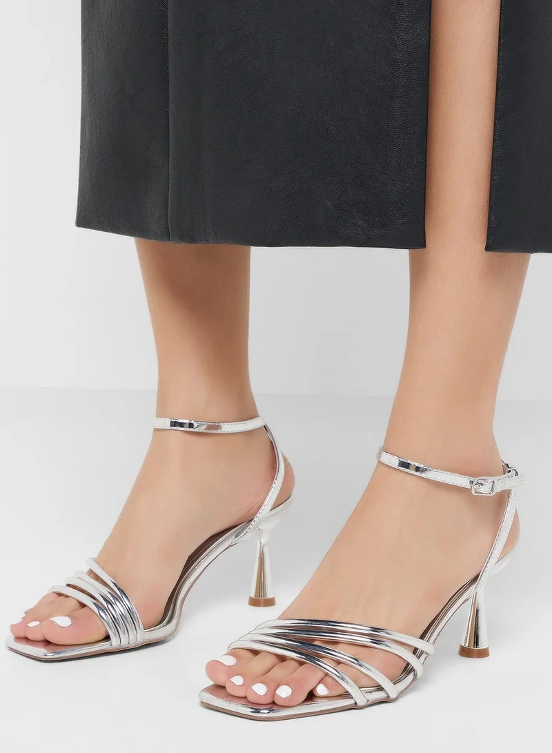 Strappy Counter Strap Heel Sandal