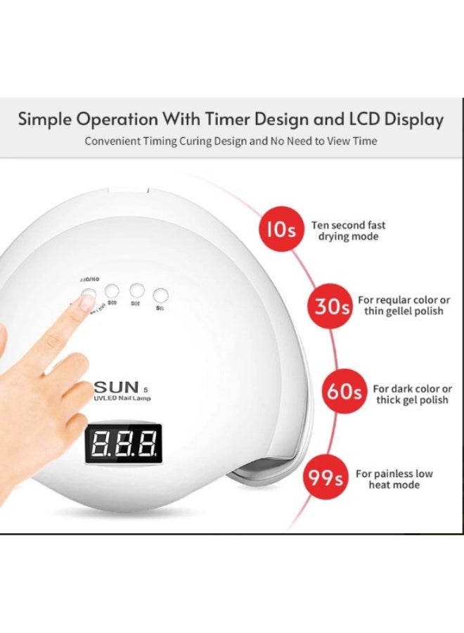 مجفف طلاء الأظافر بمصباح LED بالأشعة فوق البنفسجية / 48 وات - Image 3