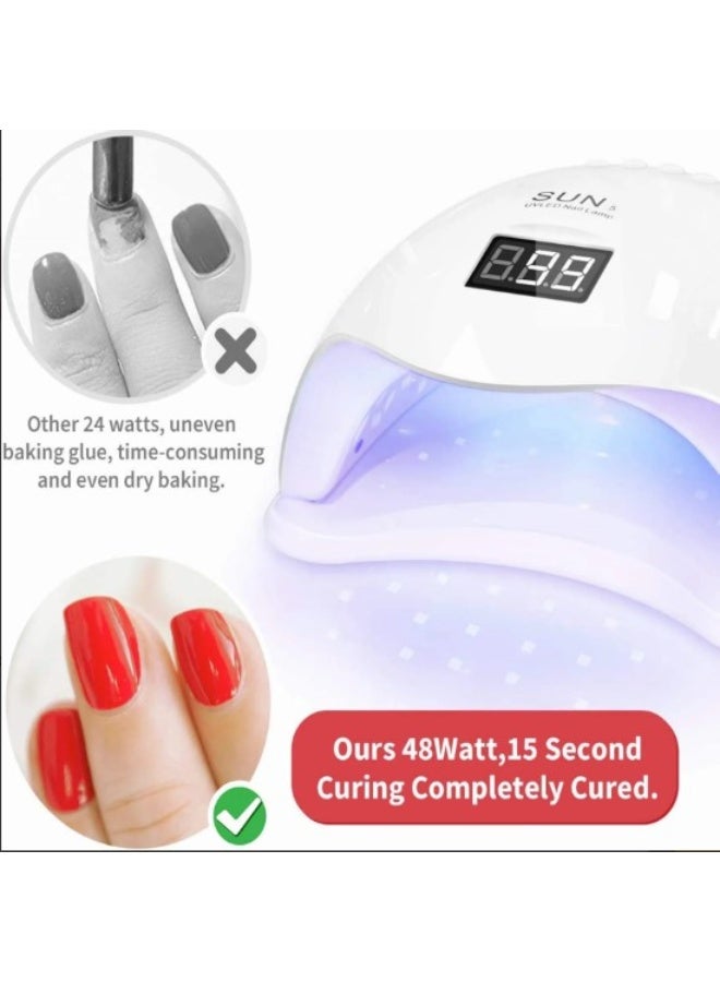 مجفف طلاء الأظافر بمصباح LED بالأشعة فوق البنفسجية / 48 وات - Image 5