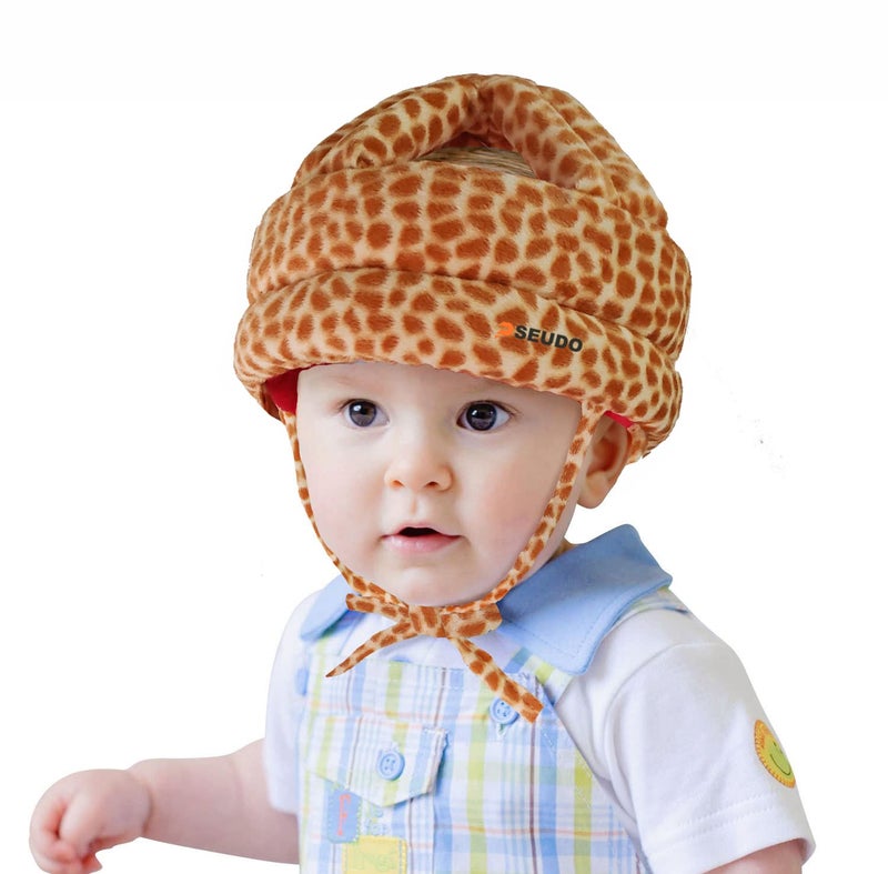 PSEUDO Baby Toddlers Kids Child Head Back Safety Protector Pad Cushion Pillow with Straps (Zirrafe Simple) - Image 1