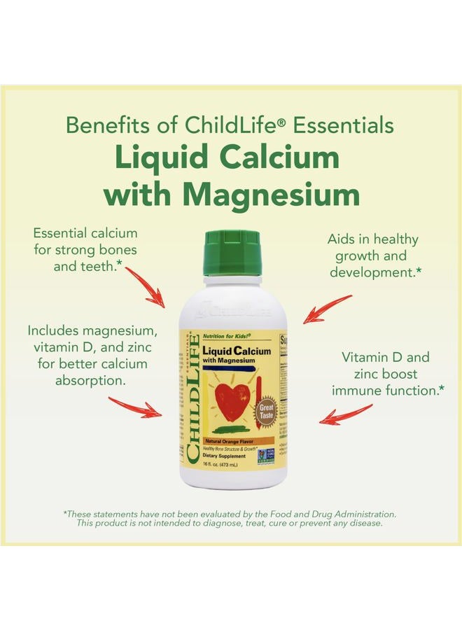 CHILDLIFE ESSENTIALS Liquid Calcium Magnesium Natural Orange Flavor 16 Ounce - Image 5