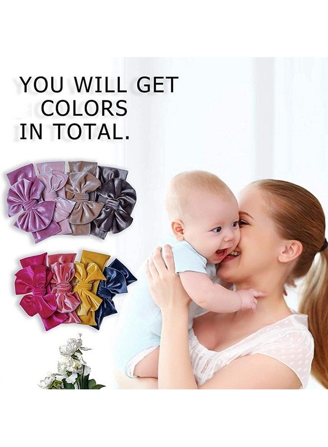 STAR WORK أربطة رأس مخملية عريضة من النايلون المرن مع عقدة كبيرة - إكسسوارات شعر للأطفال والرضع والفتيات الصغيرات (عبوة من 1) متعددة الألوان - Image 5