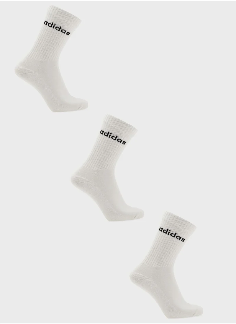 Adidas 3 Pack Crew Socks