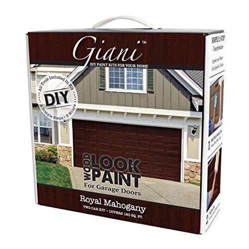 Giani Wood Look Paint Kit for Garage Doors (Royal Mahogany) - Image 1