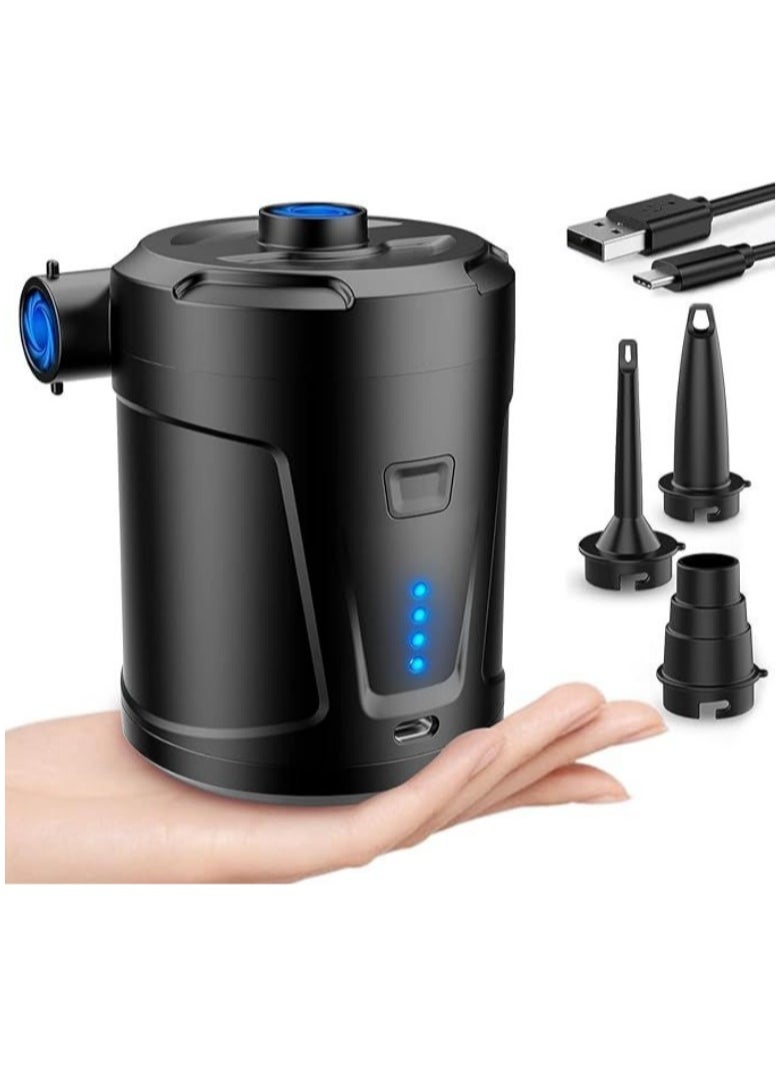 Beauenty Electric Air Pump for Inflatables - 5200mAh Rechargeable Air Mattress Pump, Portable Mini Inflator/Deflator for Outdoor Camping, Inflatable Cushions, Air Mattress Beds u0026 Swimming Rings - Quick I  - Image 1