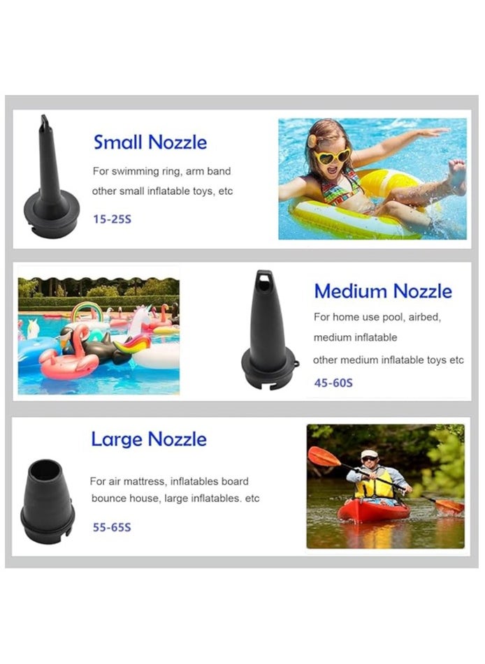 Beauenty Electric Air Pump for Inflatables - 5200mAh Rechargeable Air Mattress Pump, Portable Mini Inflator/Deflator for Outdoor Camping, Inflatable Cushions, Air Mattress Beds u0026 Swimming Rings - Quick I  - Image 4