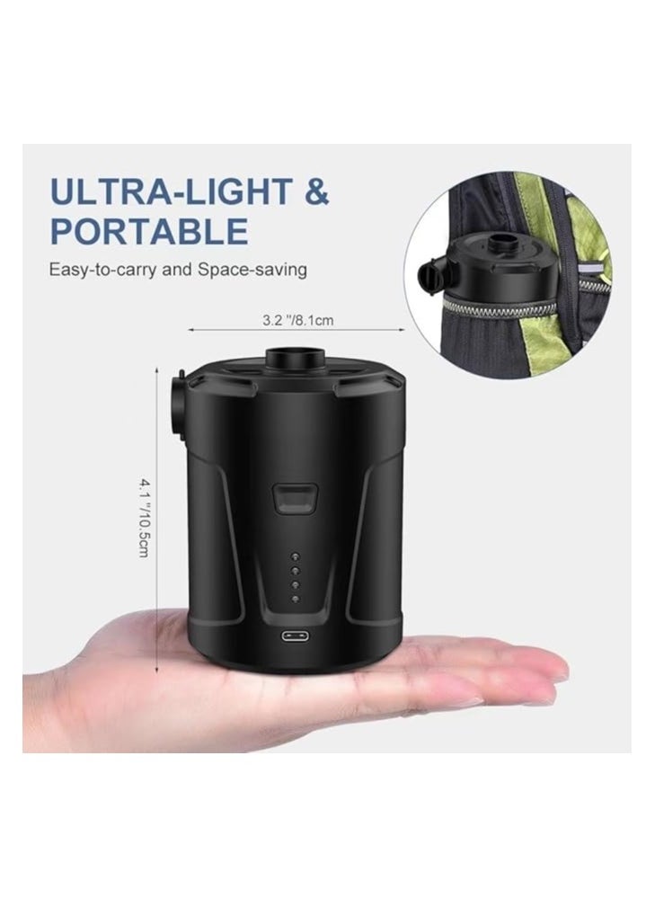 Beauenty Electric Air Pump for Inflatables - 5200mAh Rechargeable Air Mattress Pump, Portable Mini Inflator/Deflator for Outdoor Camping, Inflatable Cushions, Air Mattress Beds u0026 Swimming Rings - Quick I  - Image 5