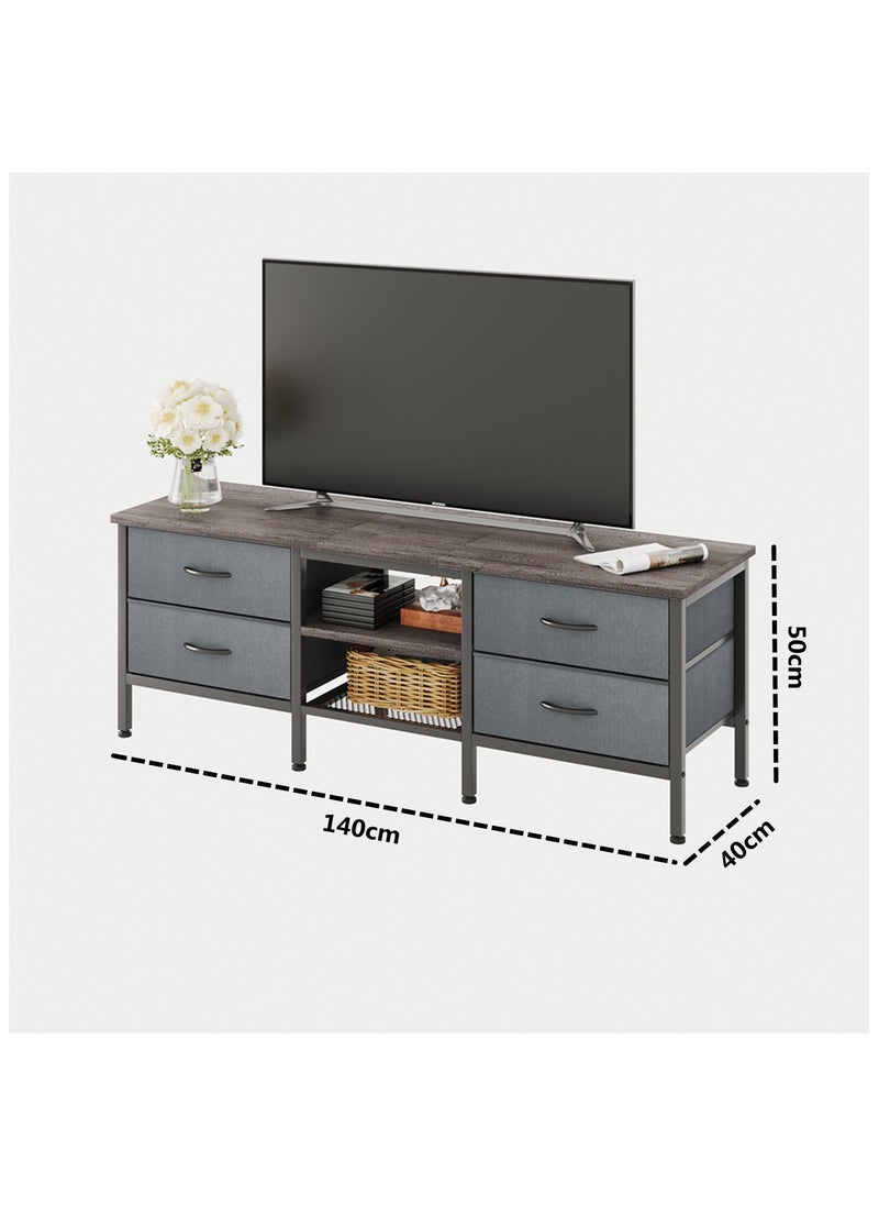 HXDream - Tv Table,TV Cabinet,TV Stand with 4 drawers,Suitable for living room, reception room - Image 1
