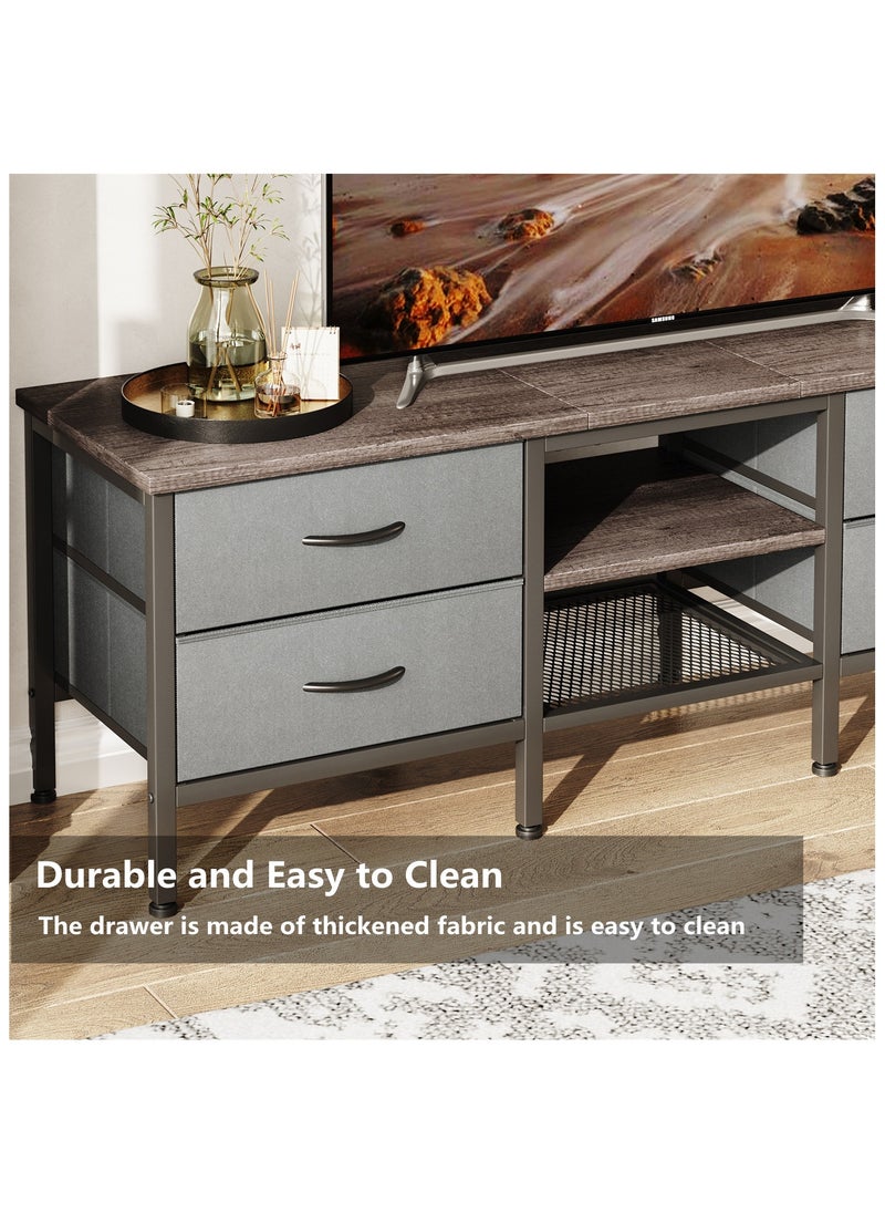 HXDream - Tv Table,TV Cabinet,TV Stand with 4 drawers,Suitable for living room, reception room - Image 1