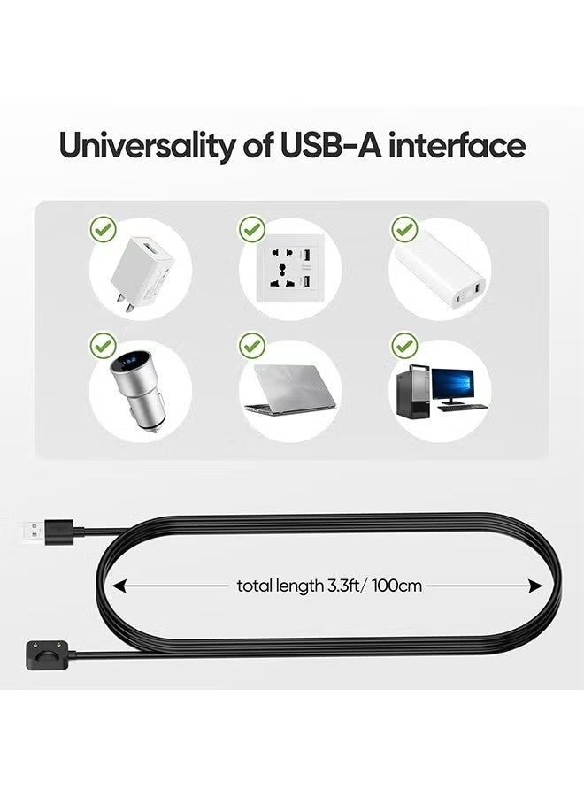 Charger for Galaxy Fit 3 SM-R390, Replacement USB Charging Cable Cord for Samsung Galaxy Fit 3 Smart Watch (3.3ft/100cm, Black) - Image 5