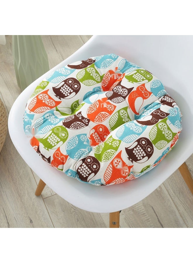 آنا وسادة دائرية مريحة من القطن والكتان لتزيين مكتب المنزل - Image 2