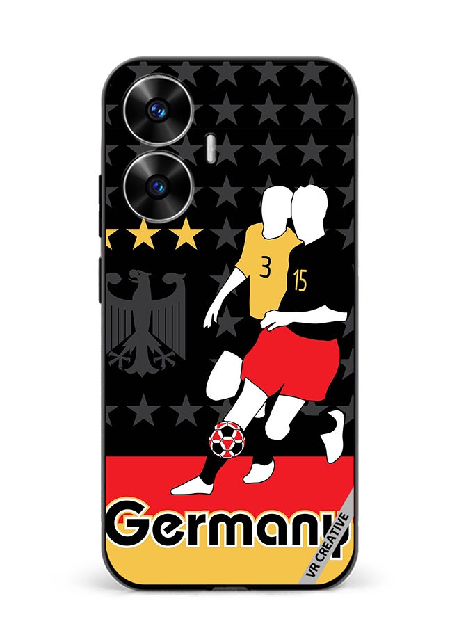 VR CREATIVE Protective Case Cover For Realme C55 Germany Football Soccer Players Design Multicolour - Image 1