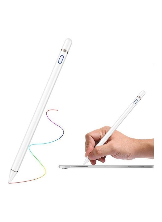 High Tech Smart Stylus Pen For iPad/ Tab/ Mediapad White - Image 2