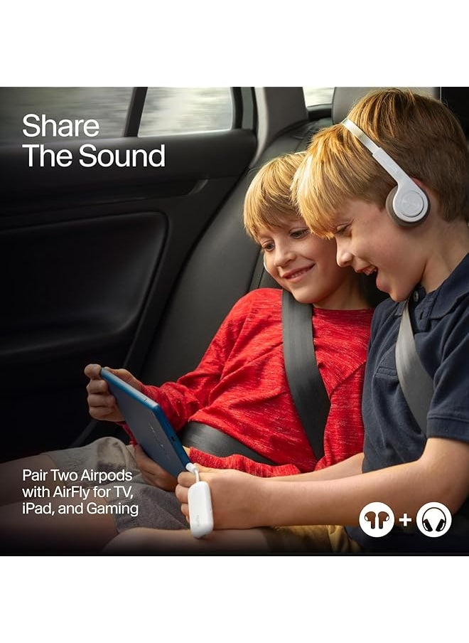 twelve south - Airfly Pro Bluetooth Audio Adapter Audio Transmitter Empfänger Für Bis Zu 2 Airpods Bluetooth Kopfhörer Kompatibel Mit Fahrzeugen Tv Pc Laptop Tablet Spielkonsole Stereoanlage - Image 1