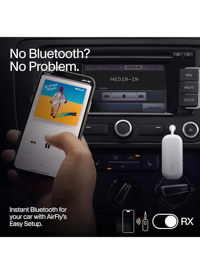 twelve south - Airfly Pro Bluetooth Audio Adapter Audio Transmitter Empfänger Für Bis Zu 2 Airpods Bluetooth Kopfhörer Kompatibel Mit Fahrzeugen Tv Pc Laptop Tablet Spielkonsole Stereoanlage - Image 1