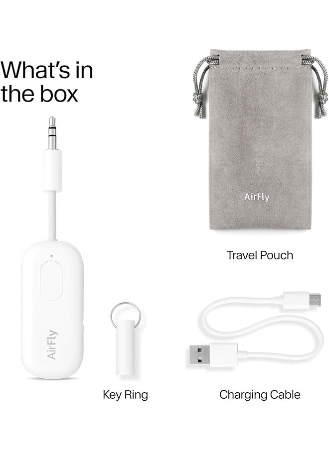 twelve south - Airfly Pro Bluetooth Audio Adapter Audio Transmitter Empfänger Für Bis Zu 2 Airpods Bluetooth Kopfhörer Kompatibel Mit Fahrzeugen Tv Pc Laptop Tablet Spielkonsole Stereoanlage - Image 1
