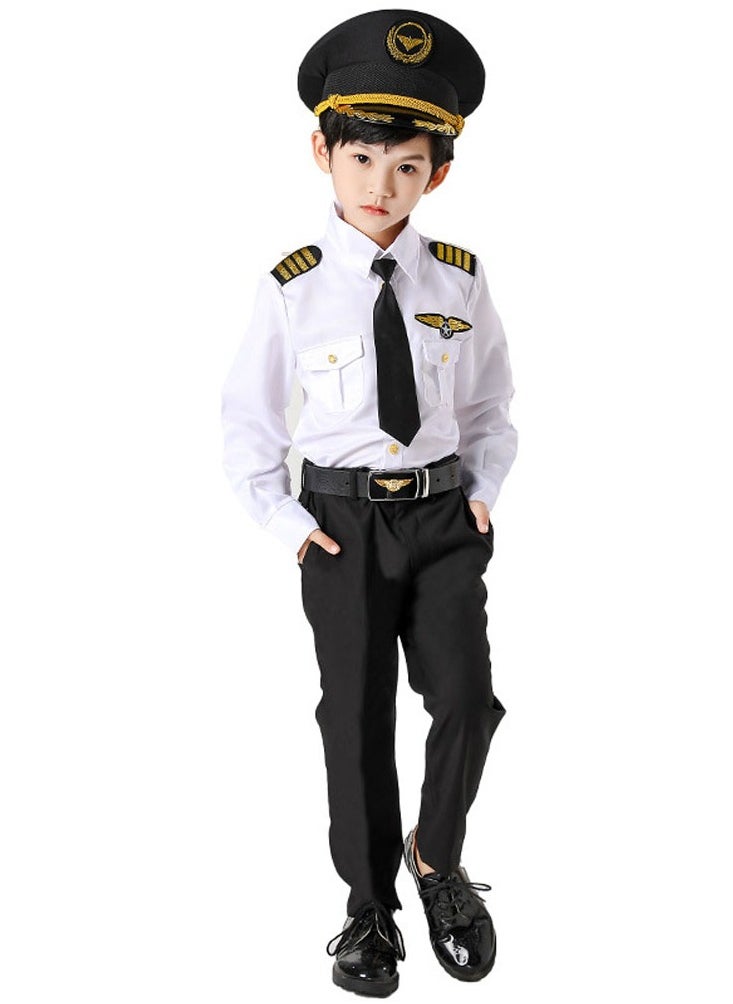 Beauenty Dress Up Pilot Costume for Kids - Airline Captain Uniform - Career Day Dress Up for Children  - Image 1
