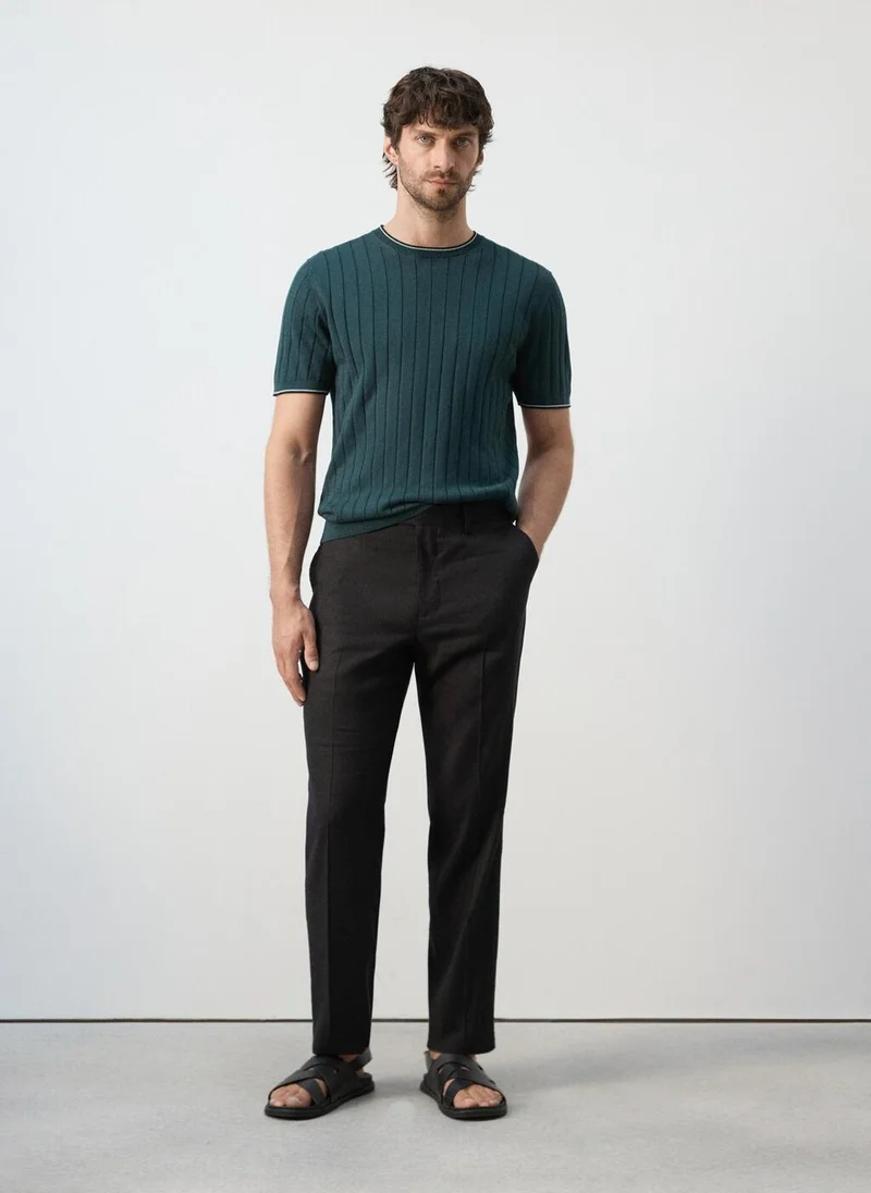 Mango Man  Fine Jersey 100% Cotton T-Shirt for Men | Best Price UAE