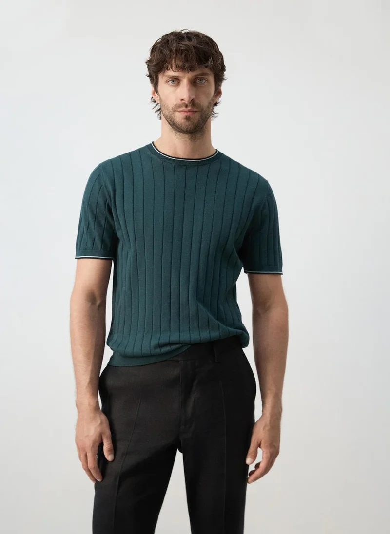 Mango Man Fine Jersey 100% Cotton T-Shirt