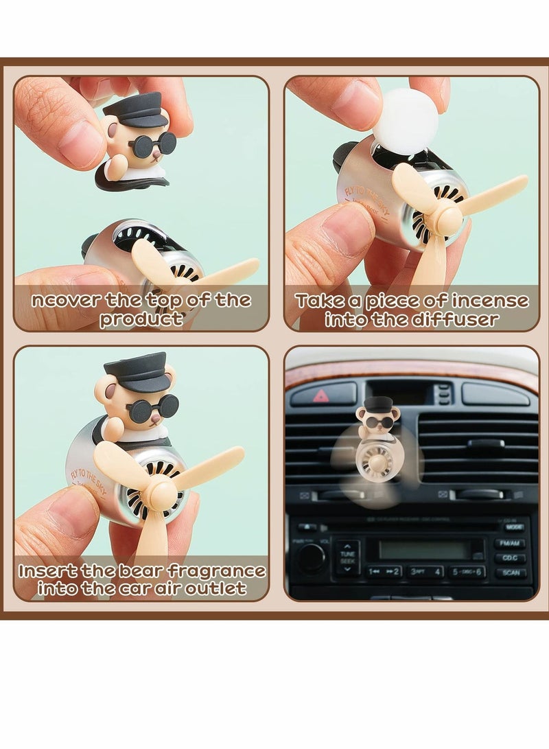 شو وو Car Air Fresheners, Cartoon Bear Diffuser for Outlet, Cute Aromatherapy Auto Parts Suitable Interior Decoration Unisex - Image 4