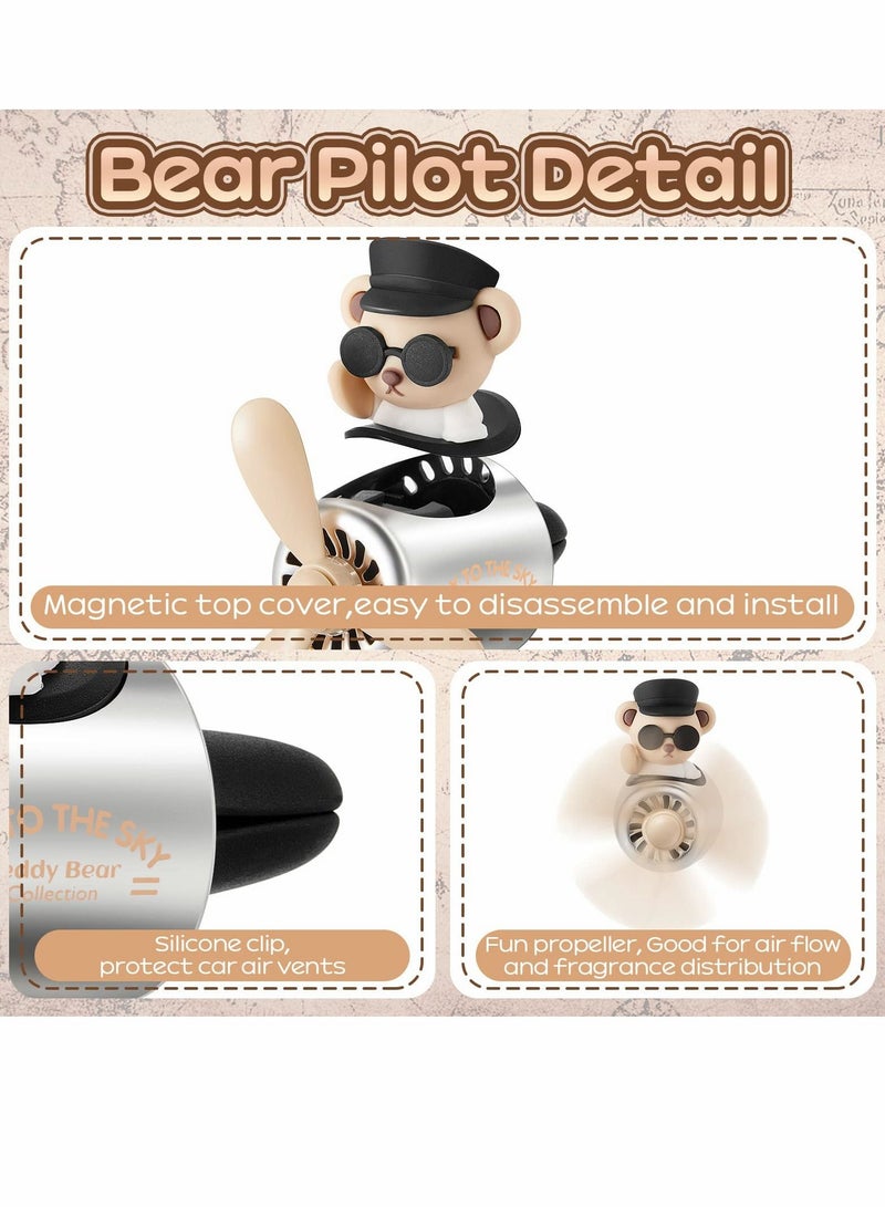 شو وو Car Air Fresheners, Cartoon Bear Diffuser for Outlet, Cute Aromatherapy Auto Parts Suitable Interior Decoration Unisex - Image 2