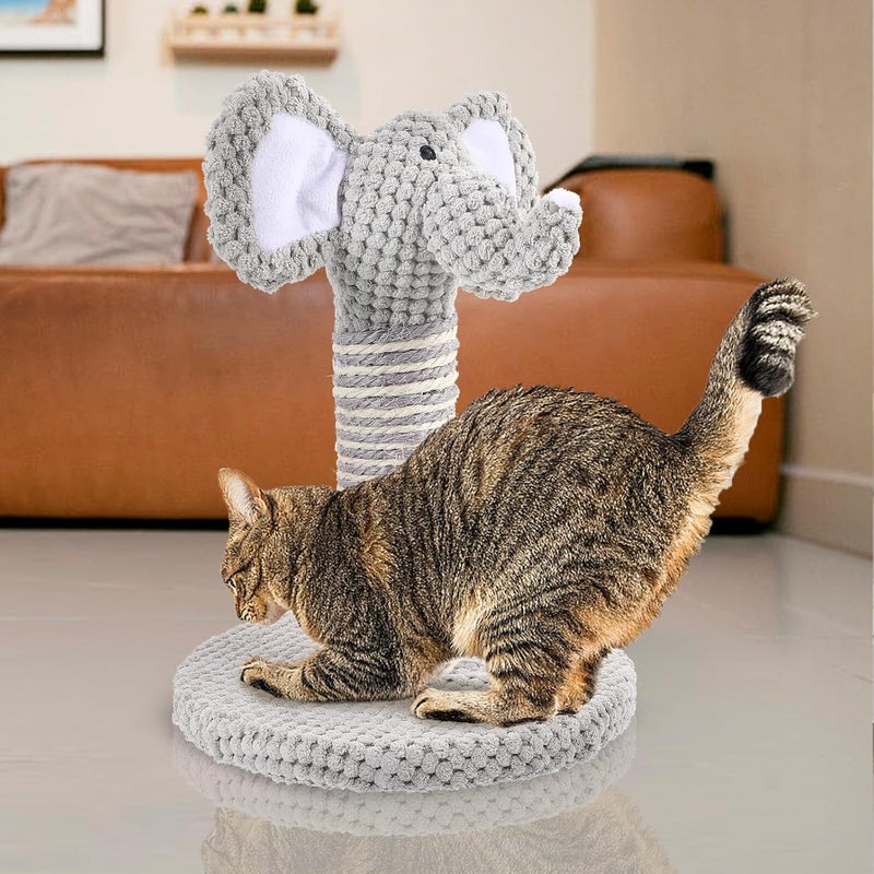 Cat Scratching Post and Climbing Tower Small Elephant Design Reusable Wear-Resistant Scratching Pole for Indoor Kittens Daily Use Pet Scratcher - Image 4