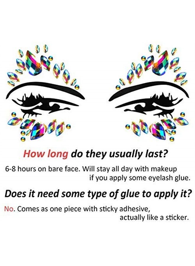 Festival Clothing Rave Accessories Face Jewels Gems Stickers Carnival Mermaid Costume Glitter