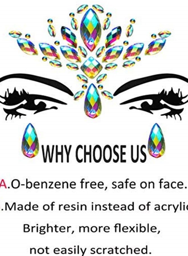 Festival Clothing Rave Accessories Face Jewels Gems Stickers Carnival Mermaid Costume Glitter
