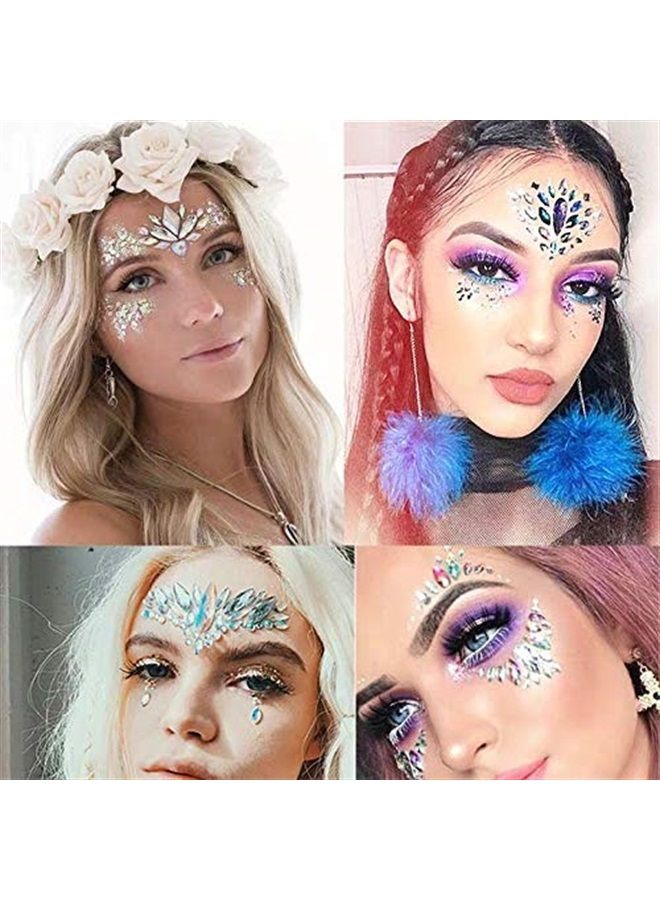 Festival Clothing Rave Accessories Face Jewels Gems Stickers Carnival Mermaid Costume Glitter