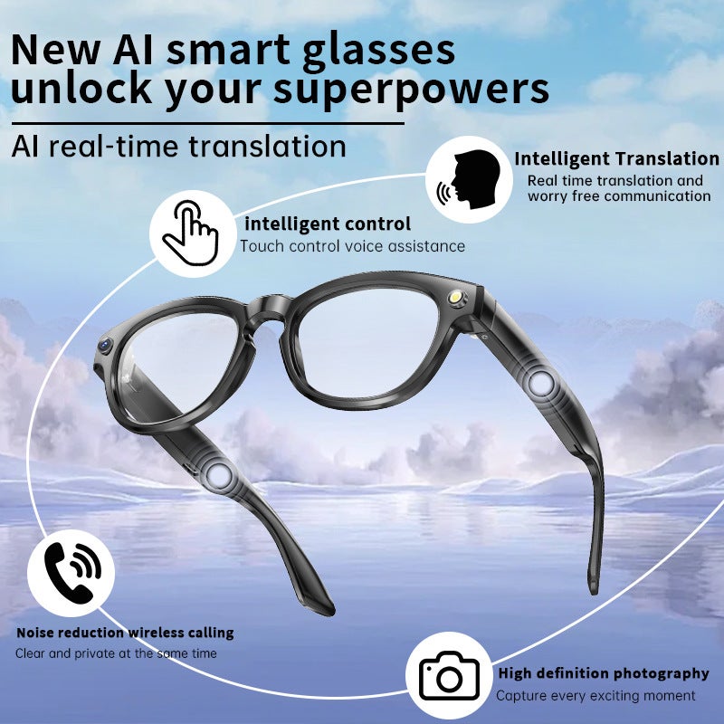 New Gs380 Ai Translation Smart Glasses 2 Million Camera Po Video Call Music Color Changing Lens - Image 4