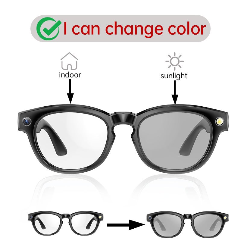 New Gs380 Ai Translation Smart Glasses 2 Million Camera Po Video Call Music Color Changing Lens - Image 5