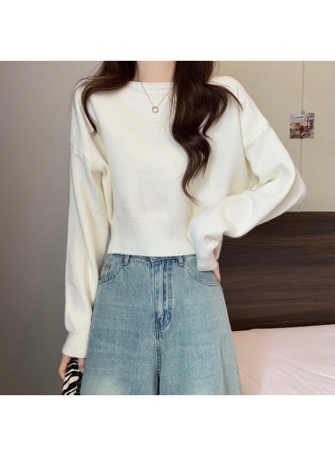 Sweater Pullover for Women Long Sleeve Fashion Loose Tops Female Half-high Collar Pullovers  Knitwear Tops